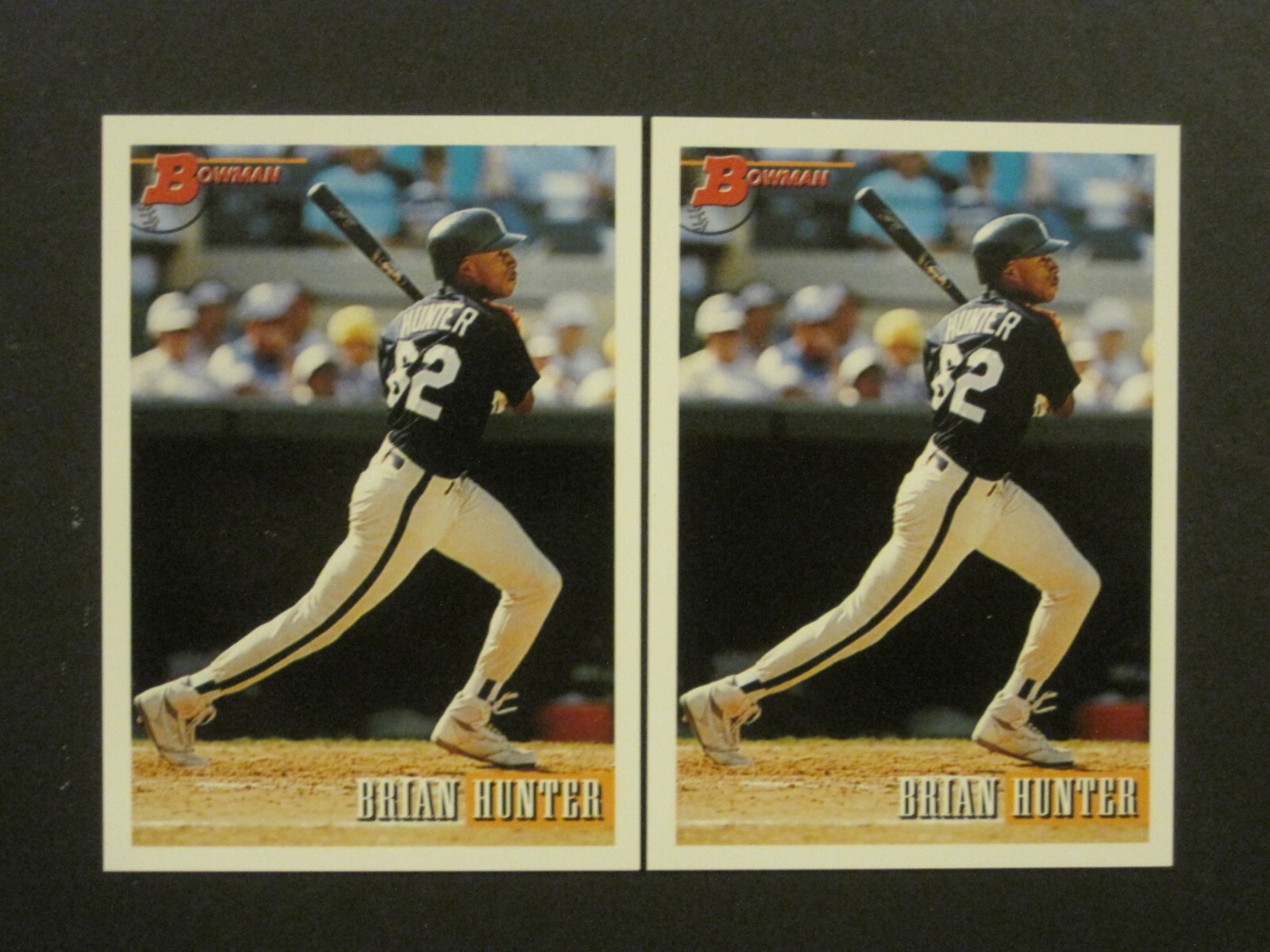1993 BOWMAN BRIAN HUNTER HOUSTON ASTROS 2 CARD LOT #12!!!!!! COMBINED SHIPPING