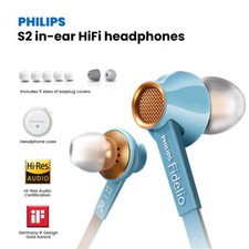 Philips Fidelio S2 Headphones Hi Res HIFI In-ear Earbuds with Mic
