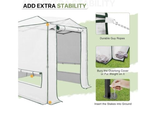 8x6 Portable Walk-in Greenhouse Pop- Up Indoor Outdoor Graden Green House - Picture 2 of 5