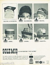 PUBLICITE ADVERTISING 115  1966   SOLE MIO   la couverture " tout autre" couette
