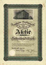 FRANKFURTER HANDELSBANK AG Vorm. Viehmarktsbank 1923 Frankfurt Main Fleischerei