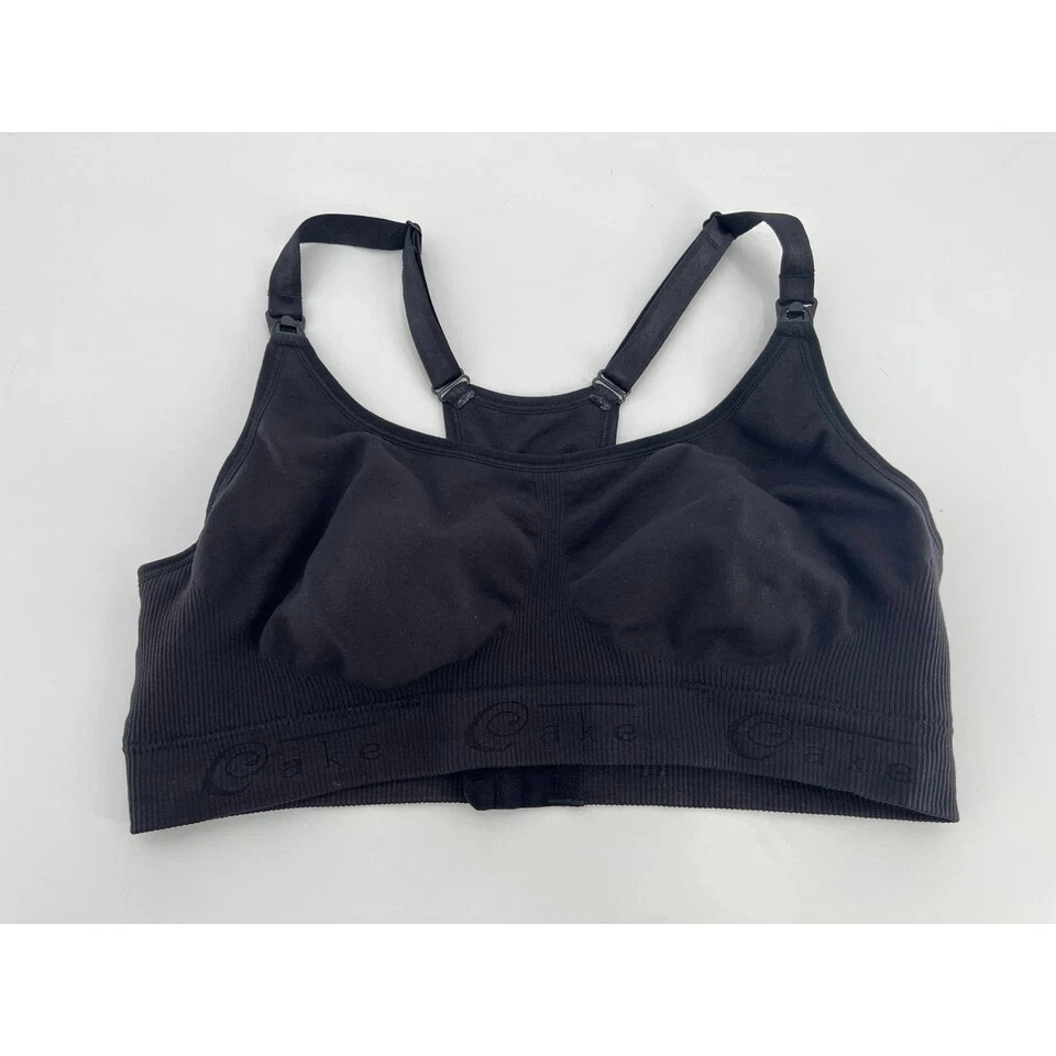 Sujetador de maternidad y enfermería sin costuras de lujo algodón caramelo lencería para pasteles negro XL Foto 4 de 4