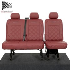 Vw Transporter T6/T6.1 Shuttle Rear Seat Covers Leatherette & Logo (2024 On) 966