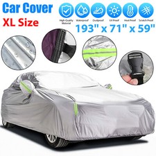 Full Car Cover Outdoor Waterproof Sun Uv Dust Rain Resistant Protection Xl Size