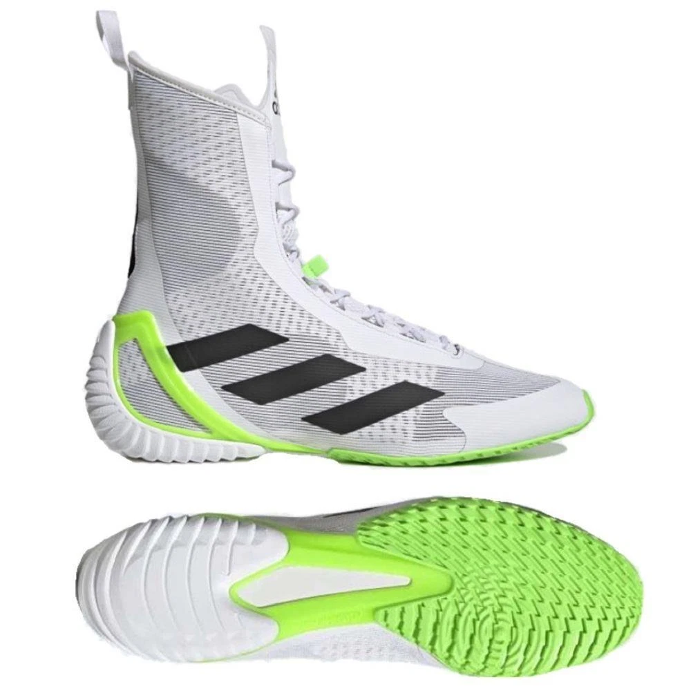 Adidas Speedex Ultra Boxing Boots Sparring Trainers White Green