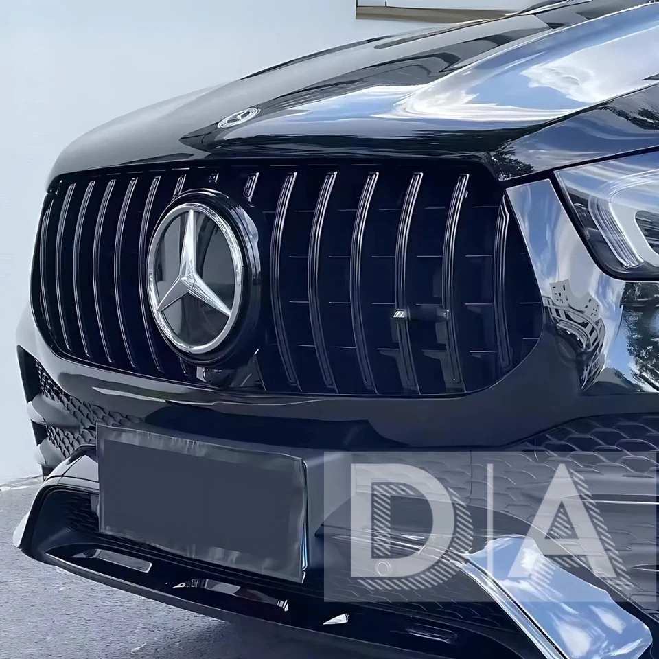 BLACK PANAMERICANA GTR GT GRILLE GRILL FOR MERCEDES GLE CLASS W167 C167 V167 19+ - Image 3 of 4