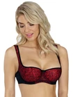 Sexy Plus Size Balconette Bra ROSME Lace Lingerie GRAND Red