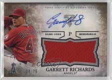 2015 Triple Threads Unity Jumbo Relics Sepia /75 Garrett Richards Auto 10ea