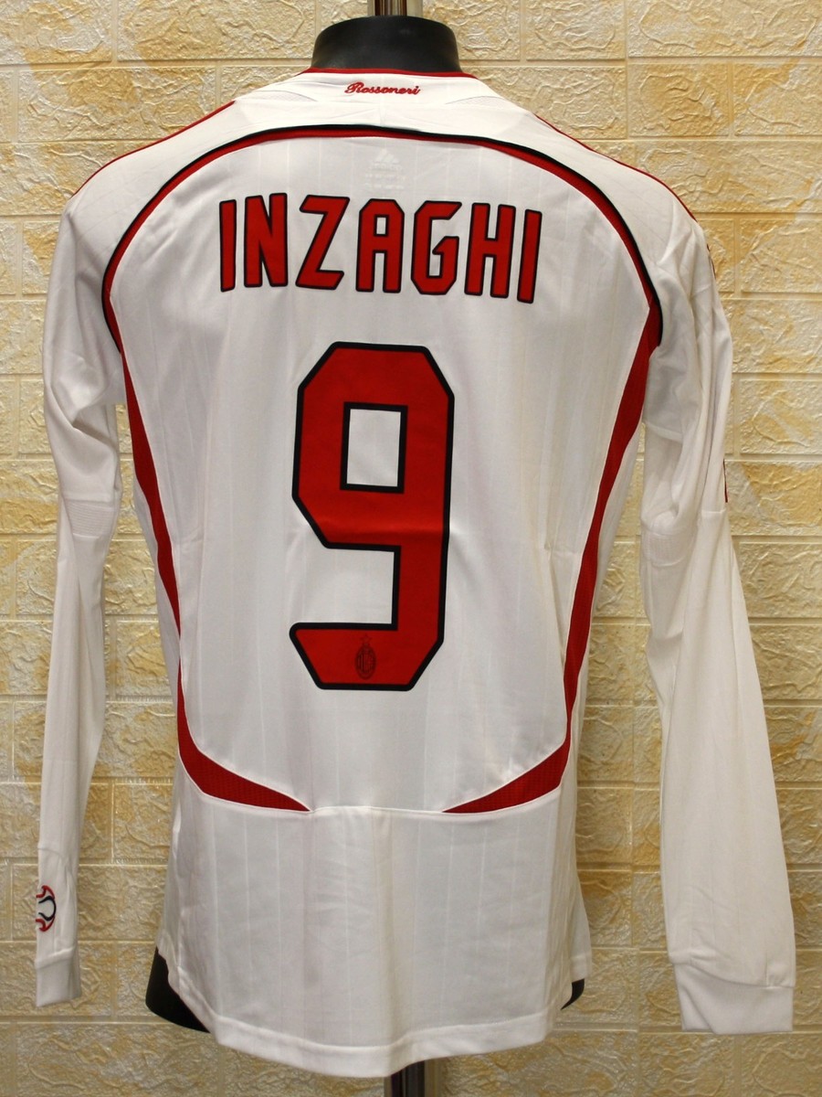 ACミラン INZAGHI インザーギ 9 長袖 シャツ Inzaghi #9 AC Milan 2009/10 Long Sleeve Home Jersey | Retro Shirt