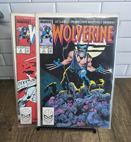 Vintage Comic 1st Edition Wolverine Monthly Series 1988 Marvel Issues #1 and #2