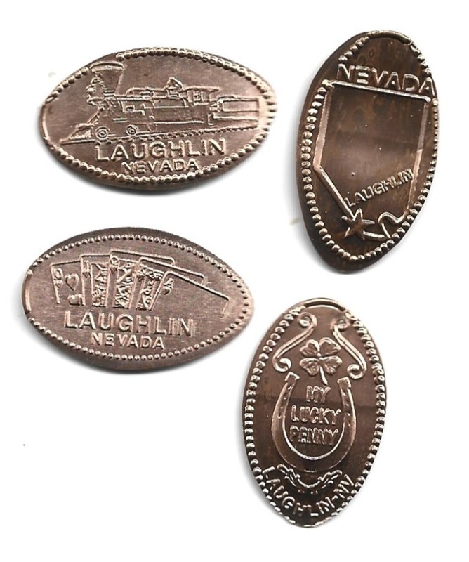 4 Copper elongated pennies (cents) TROPICANA CASINO & HOTEL Laughlin NV m#3