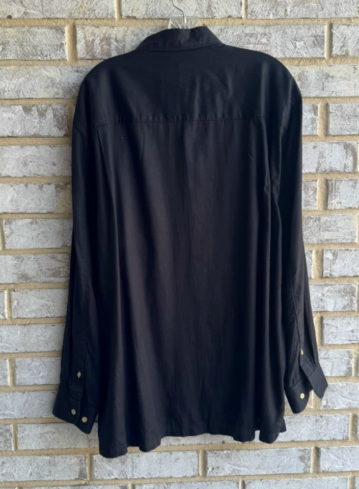 Tommy Bahama Long Sleeve Button Up Collared Cotton Blend Shirt Men's Size XL - Image 2 of 4