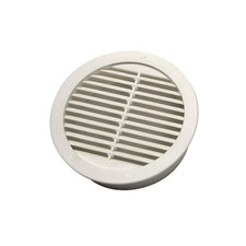 Master Flow Soffit Vent Wall Louver 3 Inch Round White Resin Vent 4 Pack