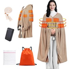 Wearable Heated Blanket Shawl 71"  43", Includes 1  20000mAh 22.2W Power Ban...