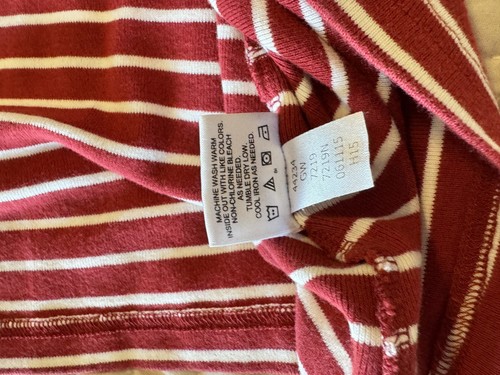 Hanna Andersson Red And White Striped Long Sleeve Playdress Size 130 - Picture 7 of 11