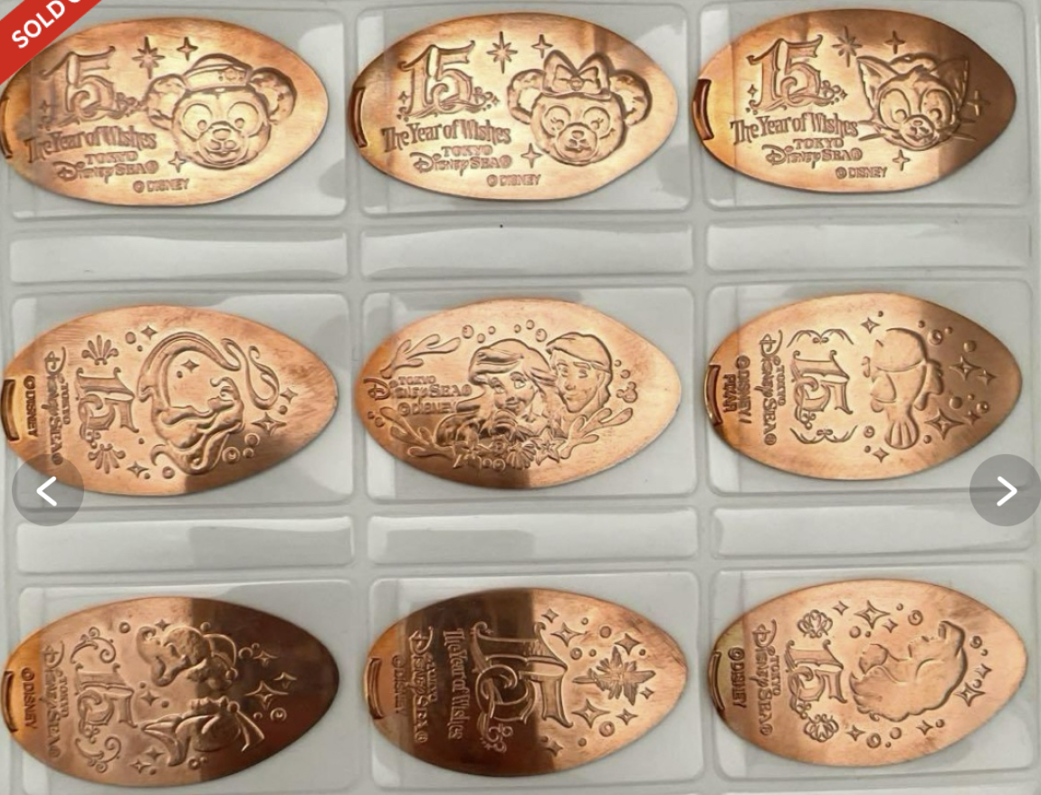 Souvenir Medallion Collection ディズニー　メダル Tokyo DisneySea 15th Anniversary Souvenir Medallion Collection