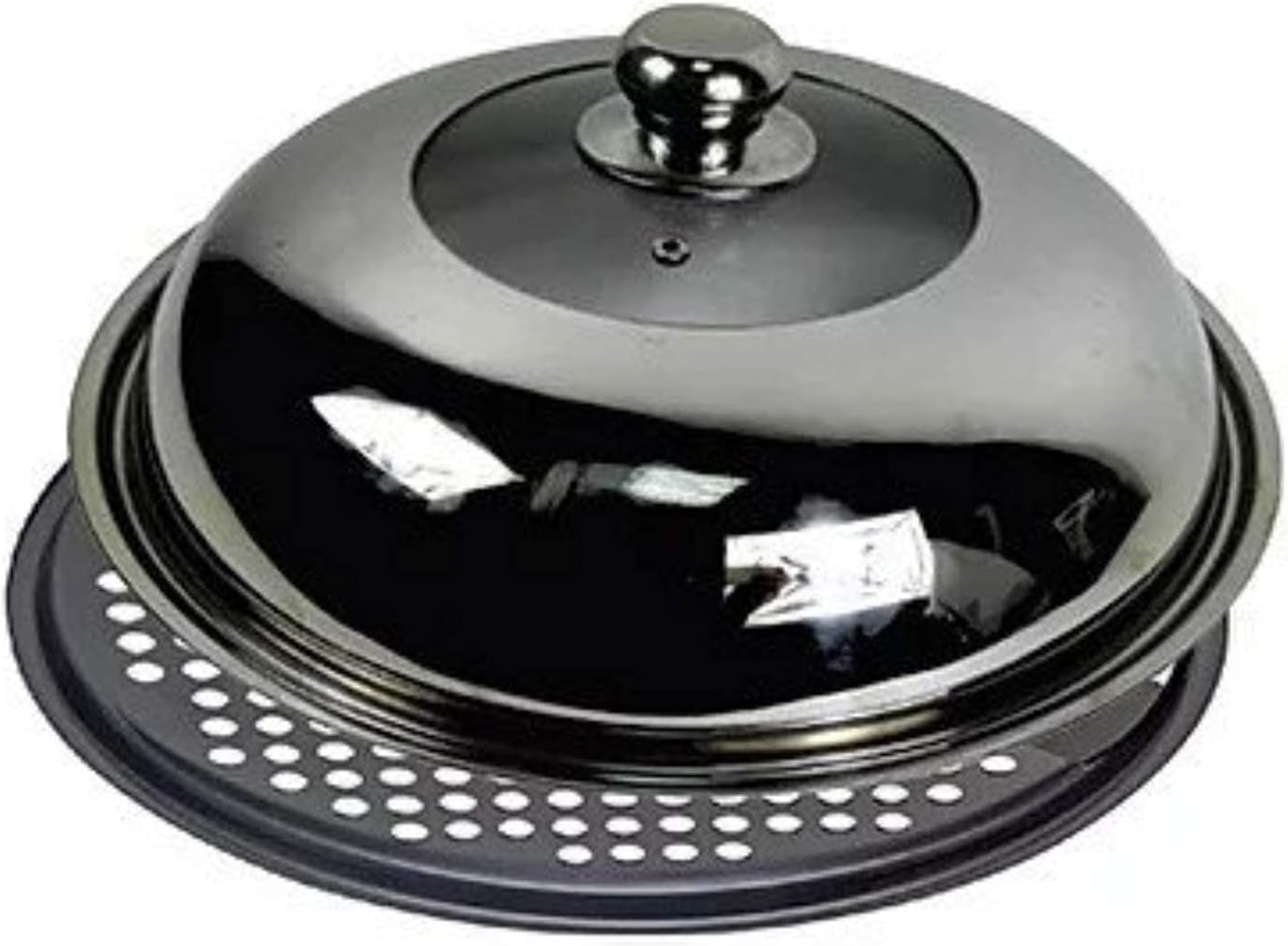 Nonstick Pizza Baking Set with Perforated Pan & Heat-Resistant Cover