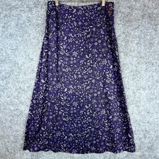 Vintage 90s Talbot Skirt Womens 12 Purple Peasant Cottage Modest Picnic Feminine