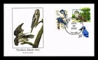 US COVER NORTHERN HAWK OWL NATIONAL AUDUBON SOCIETY $2 FDC COMBO FLEETWOOD