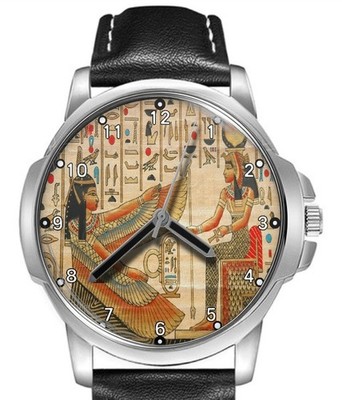 Ägyptische Antike Ägypten Pharao Kings Leder Armband Big Ziffernblatt Geschenk
