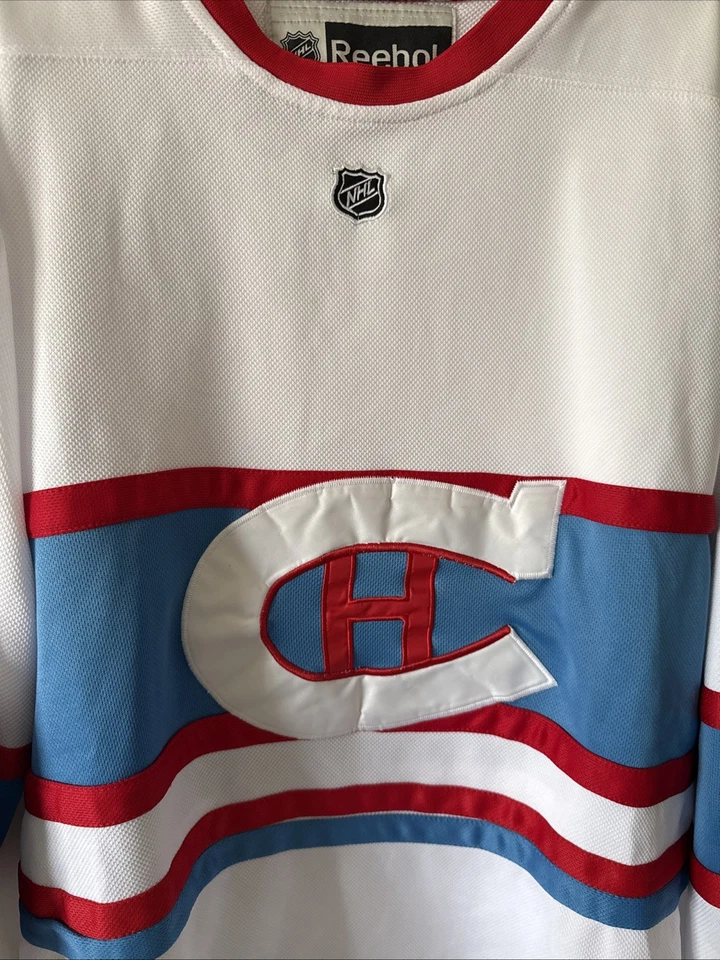 Camiseta deportiva clásica de invierno para hombre Reebok Montreal Canadiens 2016 talla 50 - blanca nueva sin etiquetas Foto 2 de 4