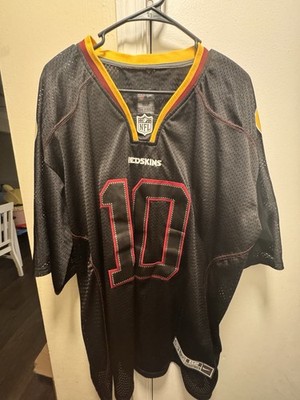 【MERCH】Griffin JERSEY Nike Washington Redskins RG3 Griffin III Jersey 52 Black On Field