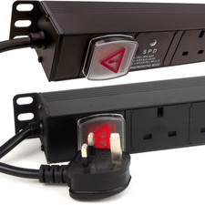 PDU UK Sockets with to Plug Power Distribution Units Vertical 8/10/12 Way/SURGED