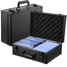 Trading Card Storage Box Holds 600 Toploaders Sports Card Storage Case f...