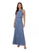 Adrianna papell Women's Beaded Bloused-Waist Dress Size 2 New
