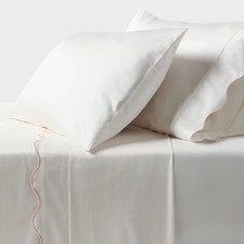 Twintwin Xl 400 Thread Count Performance Sheet Set Pink Scalloped Hem - Twintwin Xl 400 Thread Count Performance Sheet Set Pink Scalloped Hem -