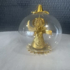 Vintage Resl Lenz Gold Angel Christmas Ornament