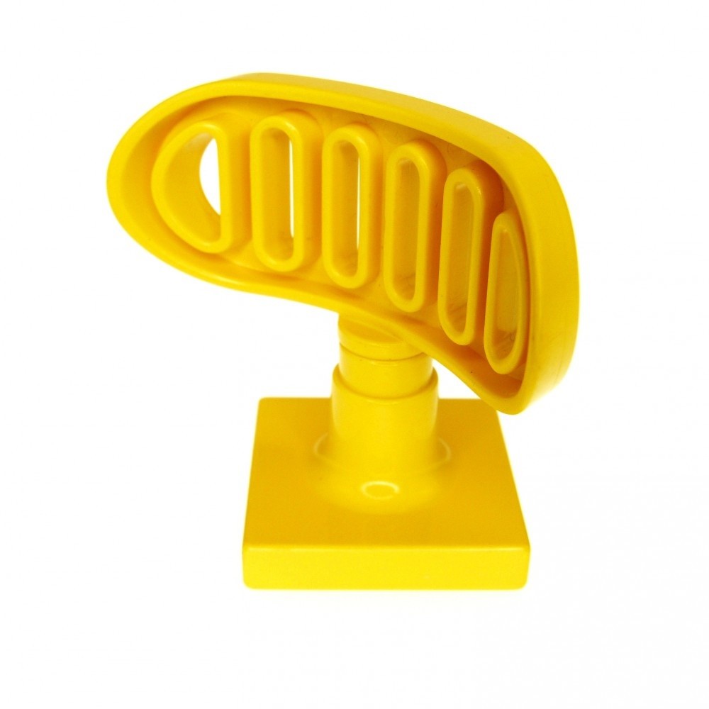 1X Lego Duplo Radar Antenna 2X2X1 Yellow Rotatable Airport Ship 4375 4376C01