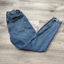 GAP Denim Kids Mom Jeans Size 16 Distressed Ripped Frayed Hem
