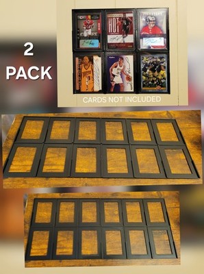 (2)  6  Card Sports Trading Card 3D Printed Holder Wall Display Case FREE SHIP 