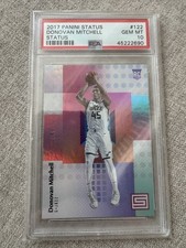 2017 Panini Status Donovan Mitchell Status Parallel RC PSA 10 Rookie Card /45. rookie card picture