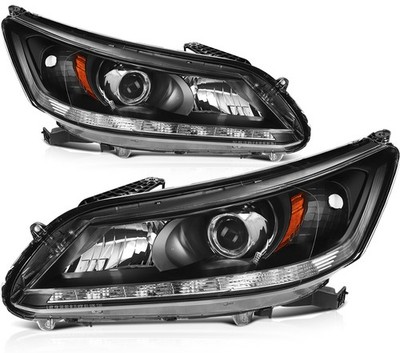 For 2013-2015 Honda Accord Sedan Headlights Assembly Pair Left + Right Headlamps