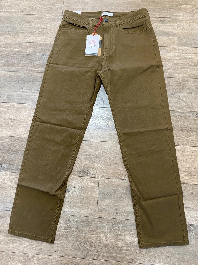 Topo Designs Dirt Pants Classic Mens 34X32 Stretch 5 Pocket Desert Brown Hiking
Opens in a new windo