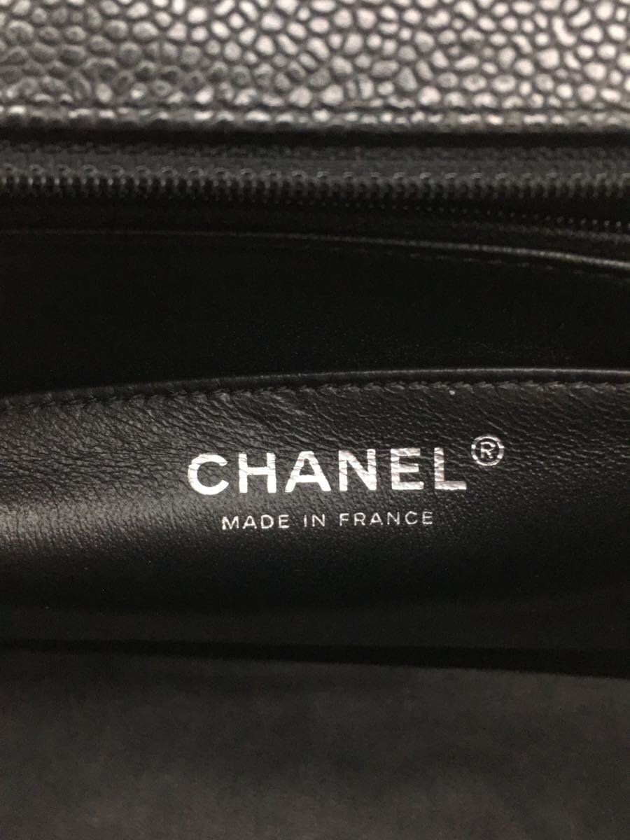 Shoulder Bag Caviar Skin Matelasse 30 CHANEL Leather BLK Used thumbnail 5