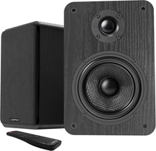 Bookshelf Speakers for Record Player,60W Bluetooth Turntable Speaker  Real Wood