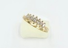 Graduated Marquise Diamond Ring Wedding Engagement Band Stack Ring 14K Gold — photo 2