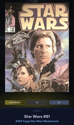 2024 MASTERWORK COMIC COVER 2025 | LEGENDARY #81 10CC | STAR WARS CARD TRADER