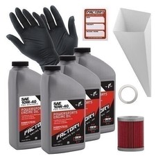 Factory Racing Parts SAE 10W-40 4qt Oil Change Kit Fits Suzuki King Quad 300 49.99 per gallon