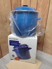 Le Creuset Enameled Steel 16 Quart Stockpot, Blue - New
