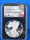 2022 W NGC MS70 FDI Ultra Cameo MERCANTI SIGNED SILVER EAGLE  1oz SILVER