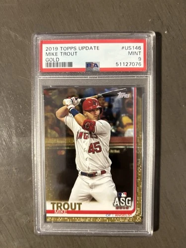 2019 Topps Update Series Mike Trout Gold All-Star /2019 US146 PSA 9 Angels
