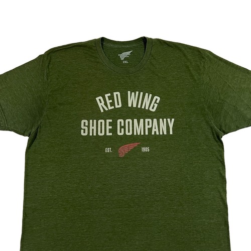 Red Wing, Red Wing Shoe Company Logo T-Shirt Green Men’s Size 2XL Lightweight Soft Sheer