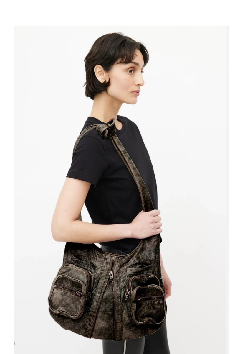 バッグ Alexander Wang Hobo Lether Shoulder Bag ALEXANDER WANG Green Leather Hobo Handbag – Sui Generis Designer