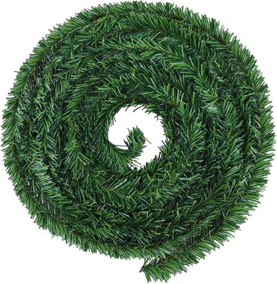 FENGSHENG78 50 Feet Lush Christmas Garland - Extra Full Bushy Greenery for Stairs&Fireplace