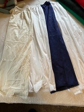 Lot of 4 Vintage Vanity Fair Long Half Slip Size Medium Navy White Off White