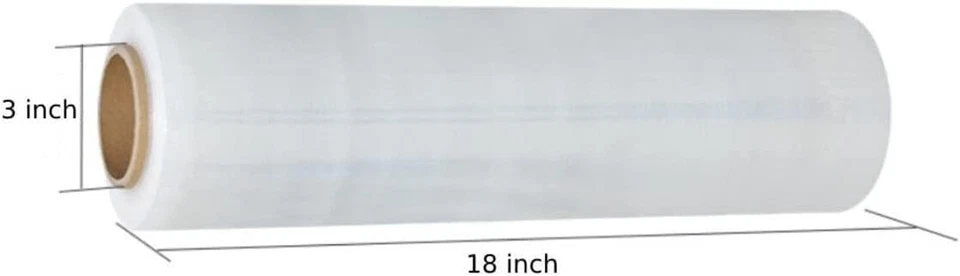1Ro1l 18" x 1500' Feet Clear 80 Gauge Pallet Wrap Stretch Film Hand Shrink Wrap - Image 4 of 4